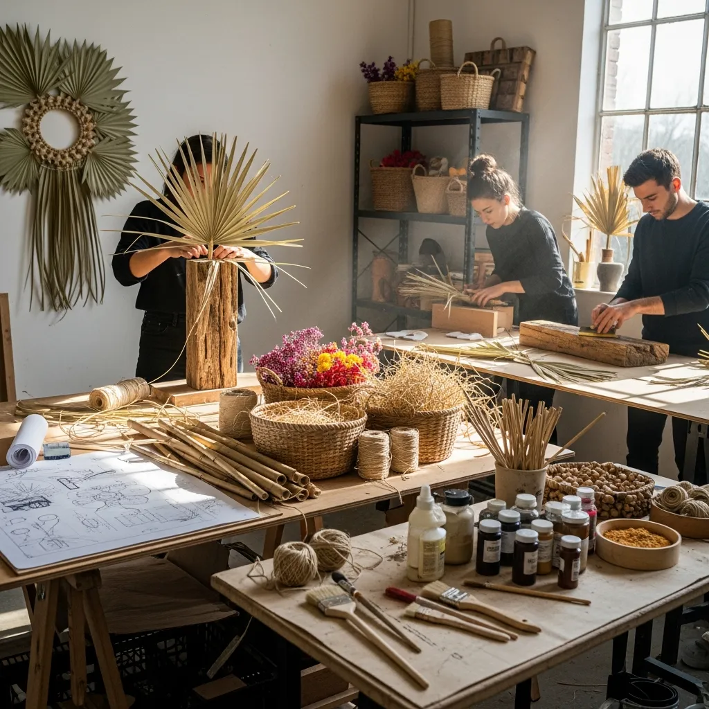 Eco-friendly decoration materials being prepared